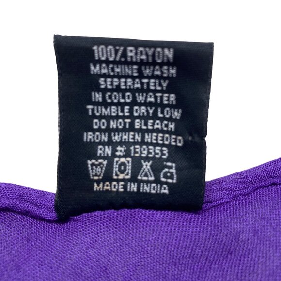 Purple Floral Sleeveless Tunic Top With Crochet Neckline Beachy Flowy - Picture 8 of 13